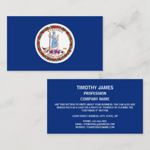 Virginian Flag, Flag of Virginia Business Card