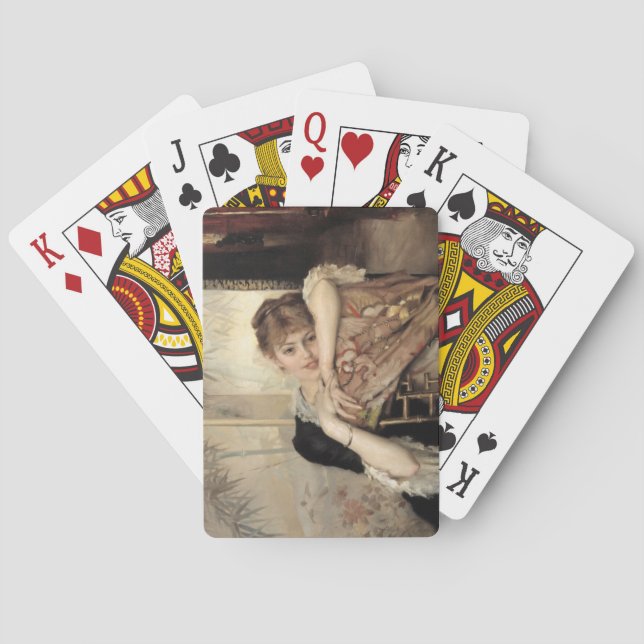 Virginie (The Parisian Woman) (by Albert Edelfelt) Playing Cards (Back)