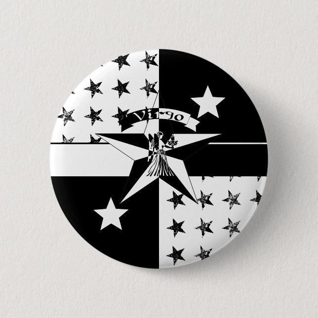 Virgo 6 Cm Round Badge (Front)