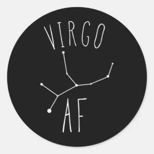 Virgo Af Constellation _ Funny Virgo Astrology Classic Round Sticker