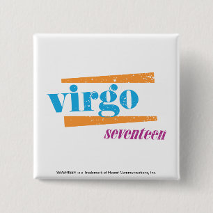 Virgo Aqua 15 Cm Square Badge