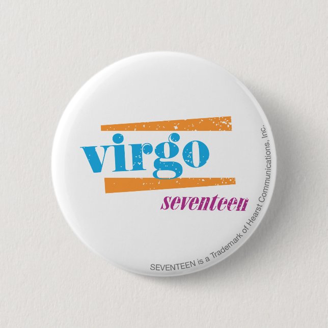 Virgo Aqua 6 Cm Round Badge (Front)