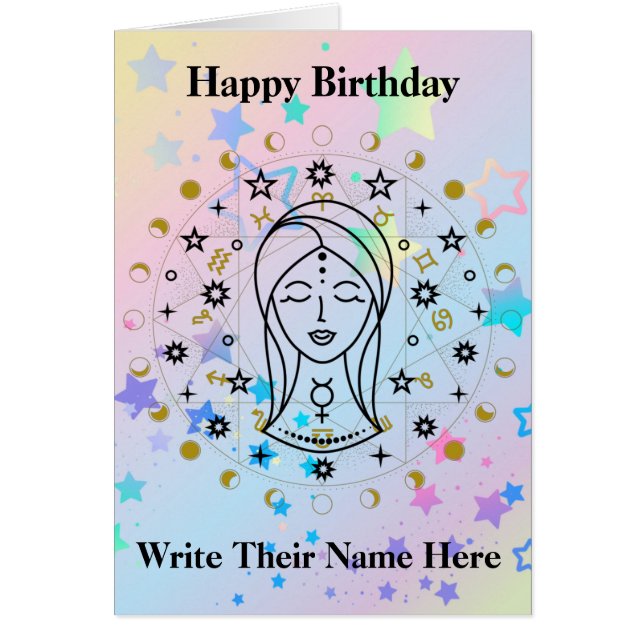 Virgo Astrology Birthday Card  Aug 23-Sept 22 (Front)