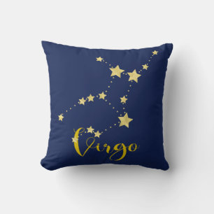 Virgo Astrology with Constellation of Stars Cushion
