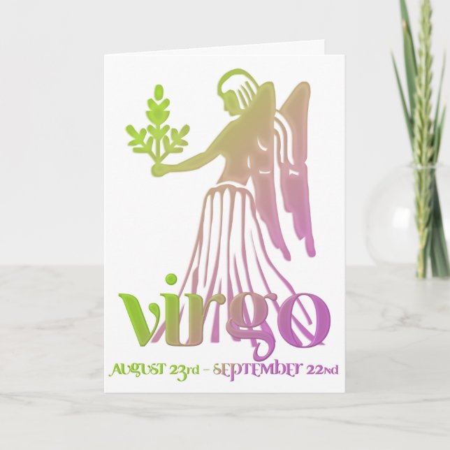 Virgo Astrology Zodiac Birthday Card d1 (Front)