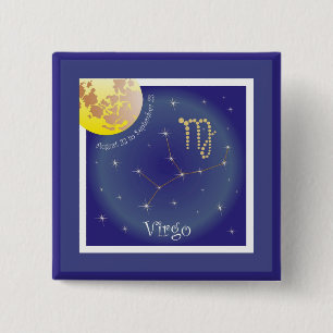 Virgo August 23 to September 23 15 Cm Square Badge