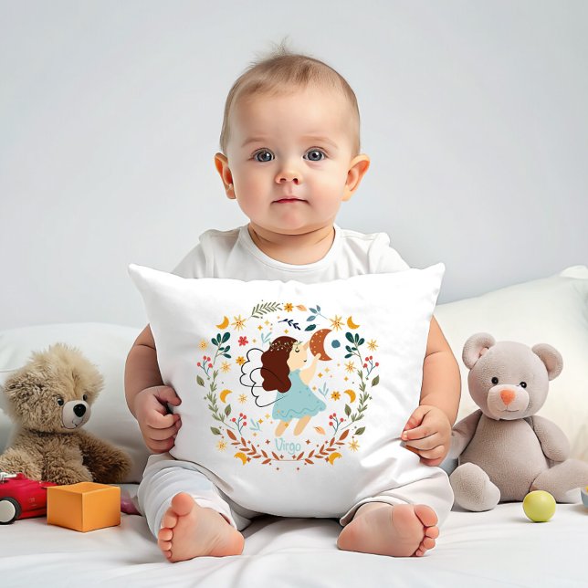 Virgo Baby Zodiac Customisable Nursery  Cushion (Creator Uploaded)