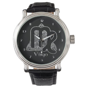 Virgo Birth Sign Celtic Knot Zodiac Wrist Watch