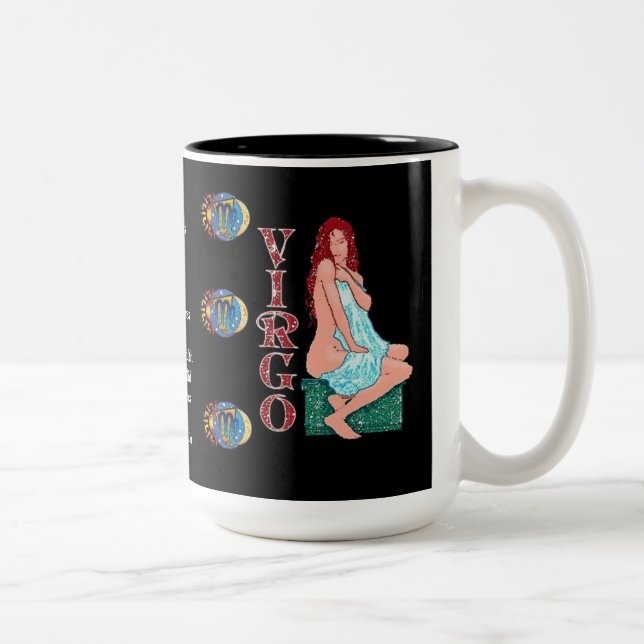 Virgo Birth Sign Zodiac Mug (Right)