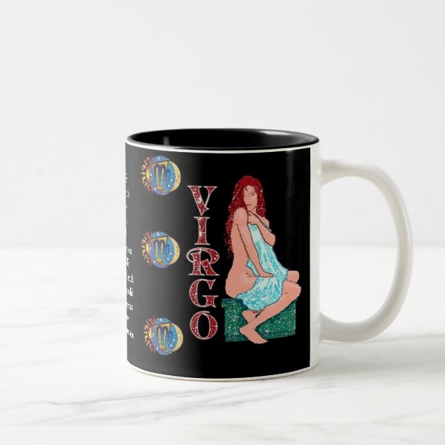 Virgo Birth Sign Zodiac Mug (Right)