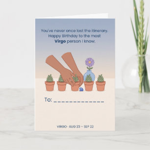Virgo Birthday Card Zodiac Sign Funny Birthday C