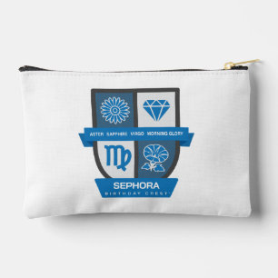 Virgo Birthday Crest™ for September 1-22 Accessory Pouch
