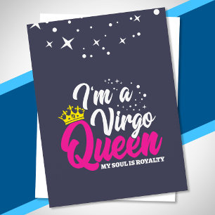 Virgo Birthday Queen Astrology August September Postcard