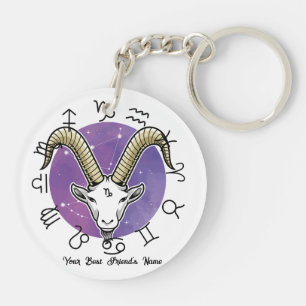 Virgo Capricorn Acrylic Keychain