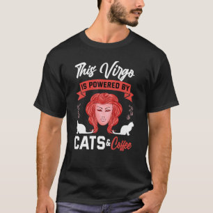 Virgo Cat Coffee Horoscope Zodiac Sign T-Shirt