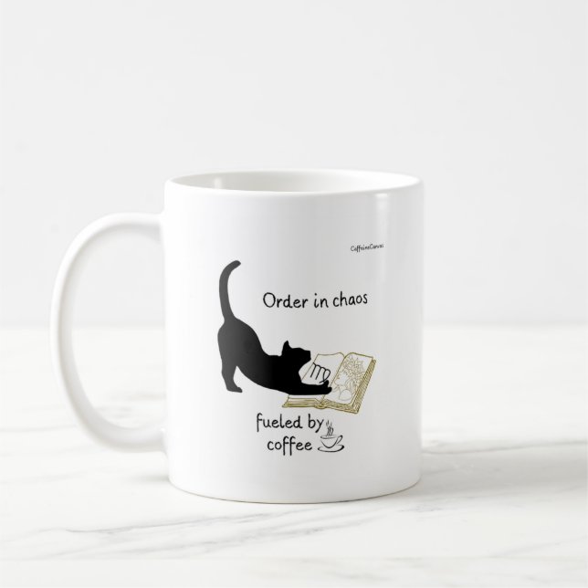 Virgo, Cats & Coffee Magic Coffee Mug (Left)