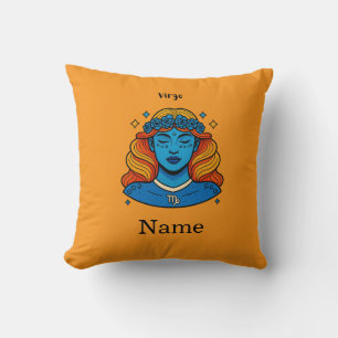 Virgo Celestial Goddess - Aesthetic Zodiac Art Cushion