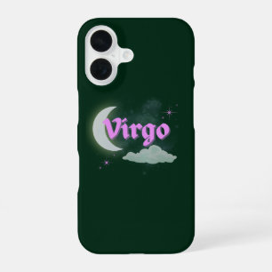 Virgo Celestial Moon Cloud Stars Astrology Art iPhone 16 Case