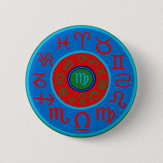 Virgo - Celestial Zodiac 6 Cm Round Badge (Front)
