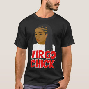 Virgo Chick African American Girl With Braids Zodi T-Shirt