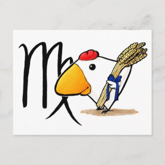 Virgo Chicken Postcard