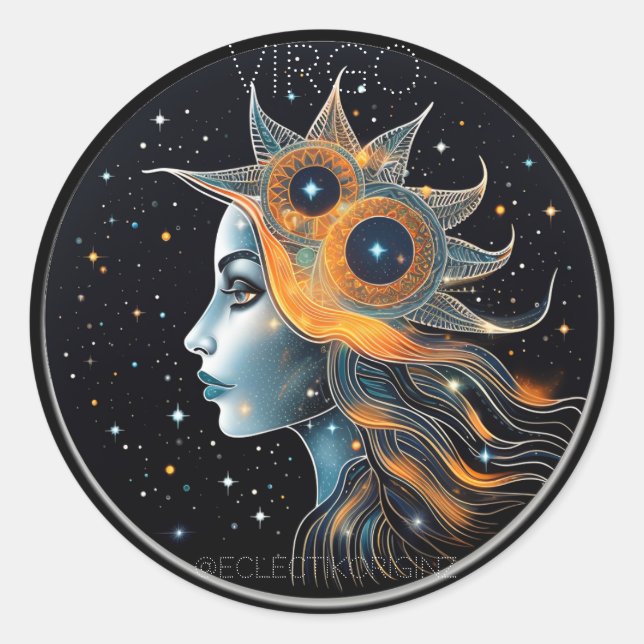 Virgo Classic Round Sticker (Front)