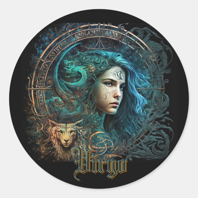 Virgo Classic Round Sticker (Front)