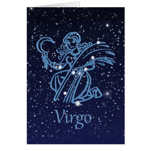 Virgo Constellation and Zodiac Sign with Stars (Front)