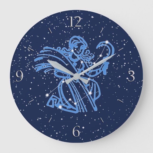 Virgo Constellation and Zodiac Sign with Stars Large Clock (Front)