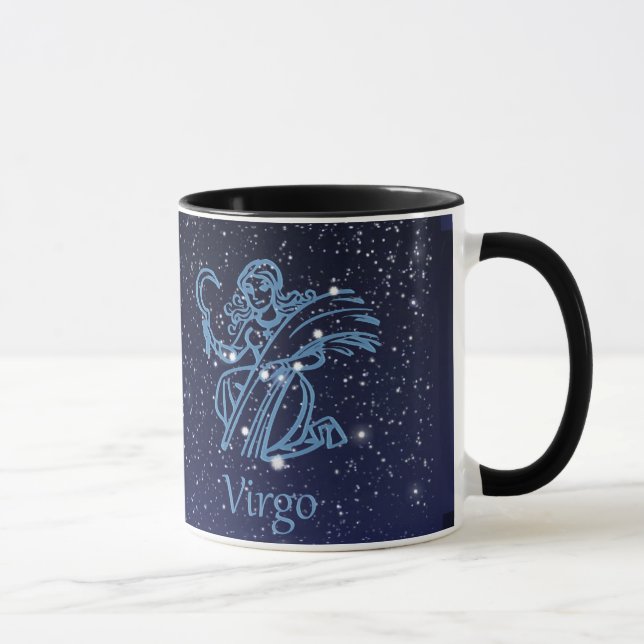 Virgo Constellation and Zodiac Sign with Stars Mug (Right)