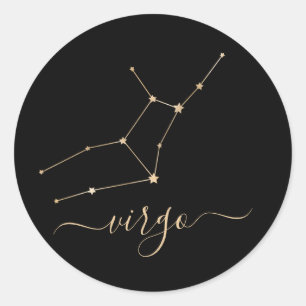 Virgo Constellation Classic Round Sticker