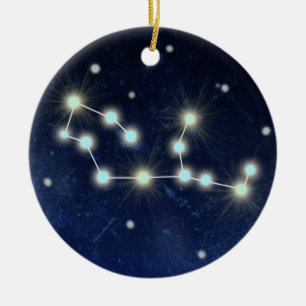 Virgo Constellation Custom Name Ceramic Tree Decoration