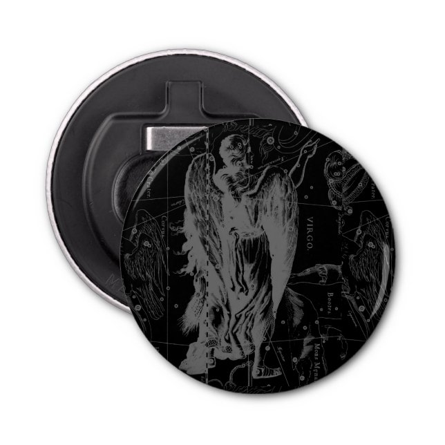 Virgo Constellation Hevelius 1690 Vintage Bottle Opener (Front)
