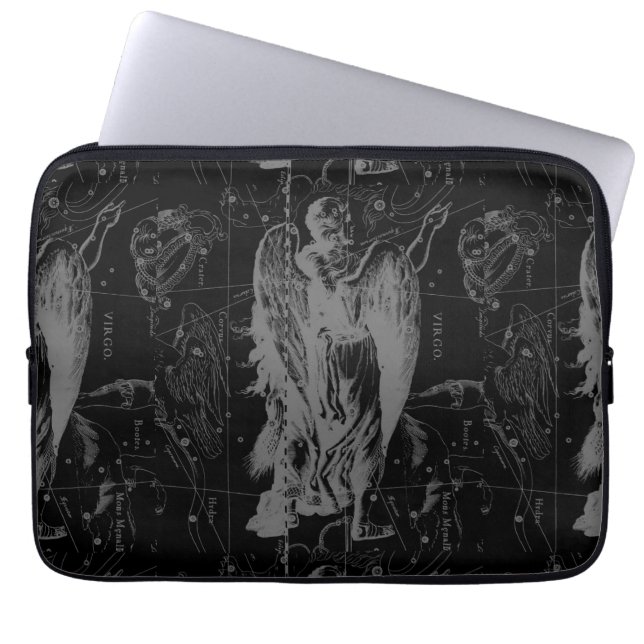 Virgo Constellation Zodiac Map Hevelius 1690 Laptop Sleeve (Front)