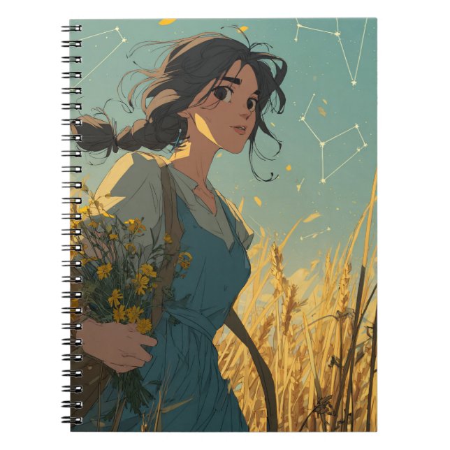 Virgo Constellation Zodiac Notebook (Front)