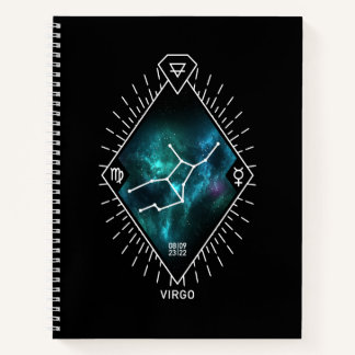Virgo Constellation & Zodiac Symbol Notebook