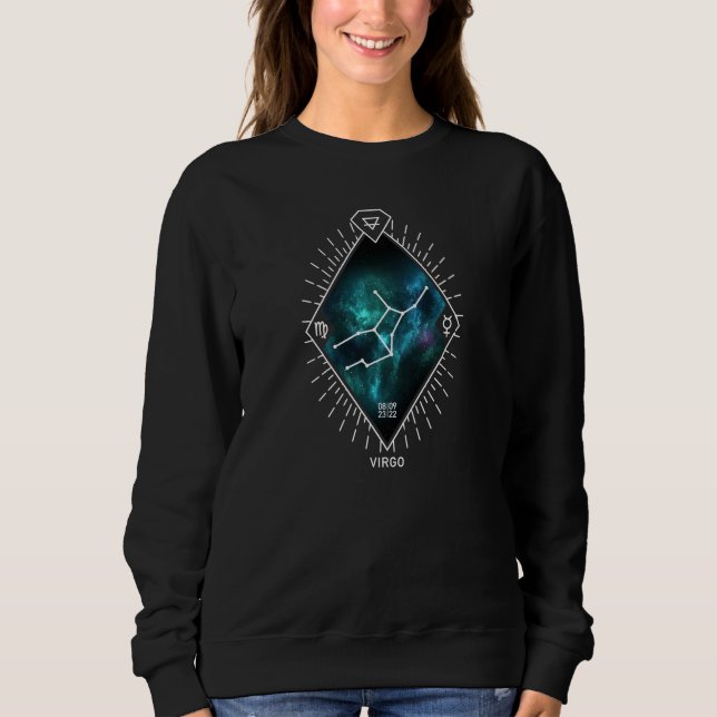 Virgo Constellation & Zodiac Symbol Sweatshirt (Front)
