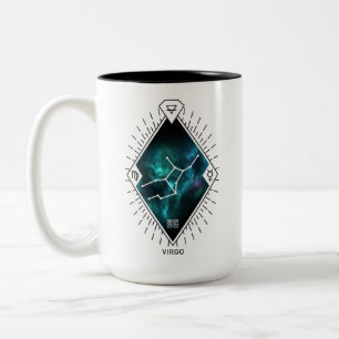 Virgo Constellation & Zodiac Symbol Two-Tone Coffee Mug