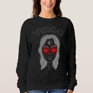Virgo Dark Astrology Minimal Occult Zodiac Sweatshirt