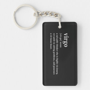 Virgo Definition Aesthetic Astrology Gift Key Ring