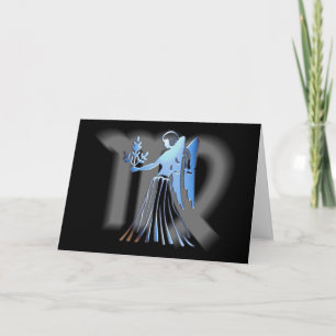 Virgo - Designer Zodiac Greeting Card-Birthday Card