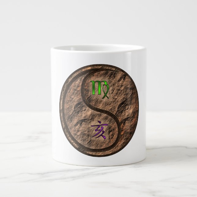 Virgo & Earth Boar Large Coffee Mug (Front)