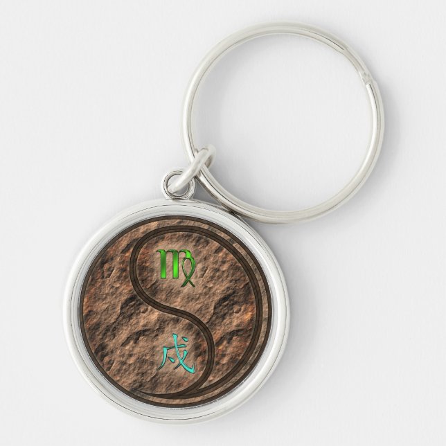 Virgo & Earth Dog Key Ring (Front)