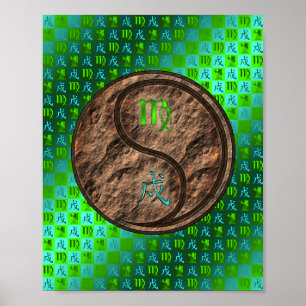 Virgo & Earth Dog Poster