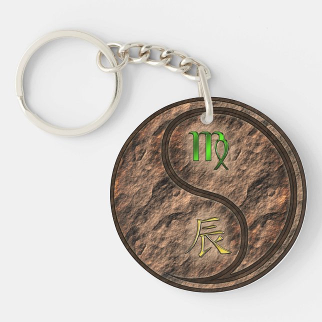 Virgo & Earth Dragon Key Ring (Front)