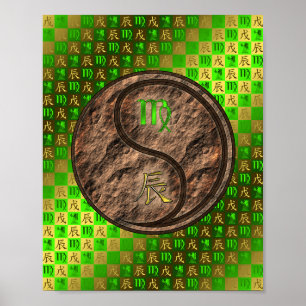 Virgo & Earth Dragon Poster