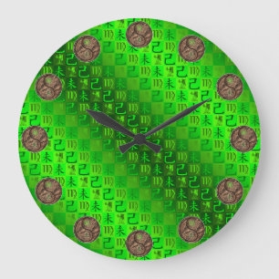 Virgo & Earth Goat Large Clock