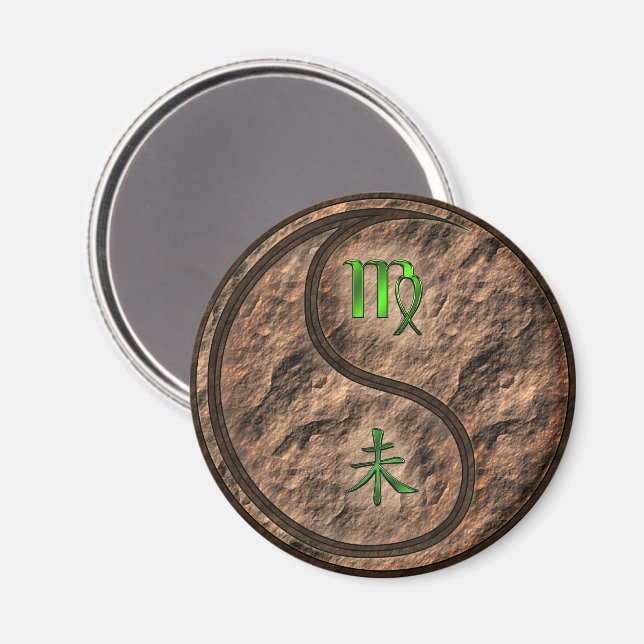 Virgo & Earth Goat Magnet (Front/Back)