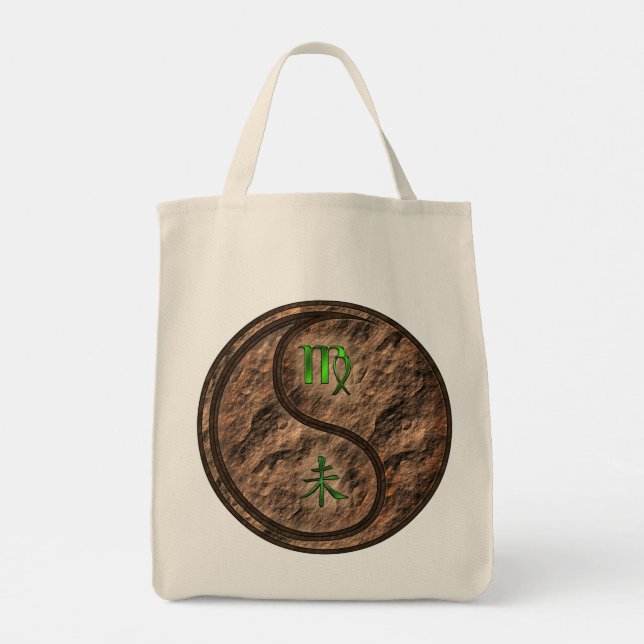 Virgo & Earth Goat Tote Bag (Back)