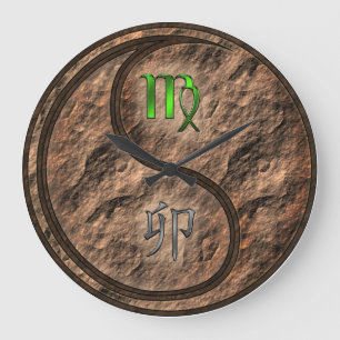 Virgo & Earth Rabbit Large Clock